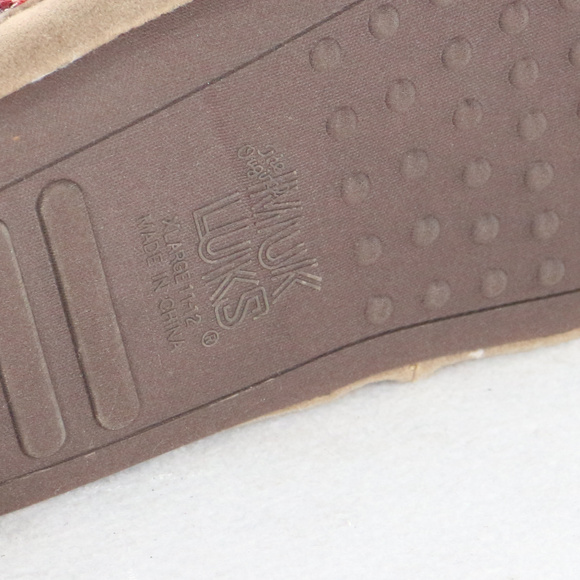 New MUK LUKS Floral Woven Lined Shearling Slippers - Picture 7 of 7